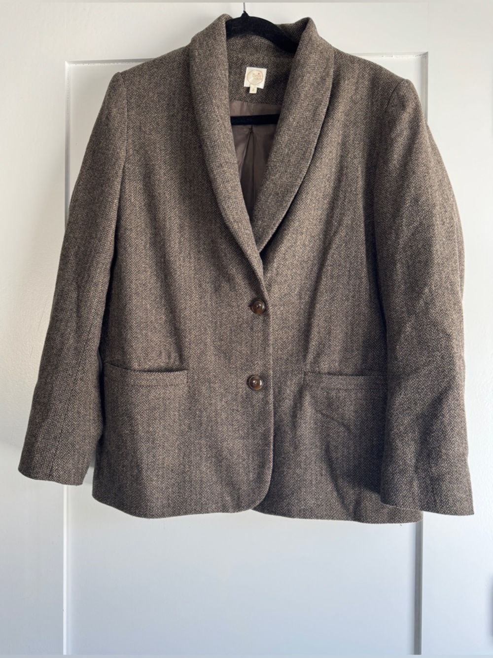 Des Petits Hauts Paris Wool Blend Herringbone Blazer Size M - EU 38 French Chic